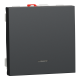  Image Unica - poussoir lumineux (localisation) - 10A - 2 mod - Anthracite - méca seul
