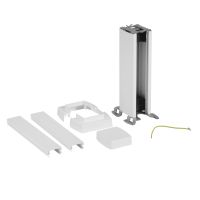  Image Colonnette clippage direct 1 compart 2 faces h. 0,30m couv PVC corps alu - blanc