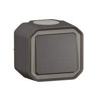  Image Plexo commande simple r&eacute;versible va-et-vient ou poussoir - anthracite - saillie