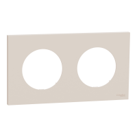  Image Odace - plaque de finition 2 postes - couleur Beige sable