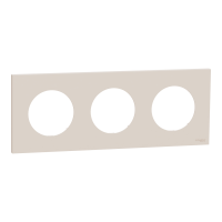  Image Odace - plaque de finition 3 postes - couleur Beige sable
