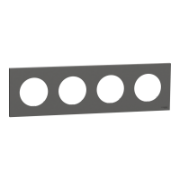  Image Odace - plaque de finition 4 postes - couleur Gris basalte