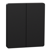  Image Odace Architecte Int&eacute;gral - enjo et plaque - pour VV ou BP double - Noir onyx