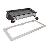  Image Flip-up Incara 5x2P+T Surface + chargeur USB Type-A+C - 12 modules m&eacute;tal