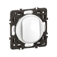  Image Interrupteur ou va-et-vient C&eacute;liane 10AX 230V~ - pr&eacute;mont&eacute; Blanc