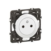  Image Prise 2P+T C&eacute;liane Surface Confort - bornes automatiques - pr&eacute;mont&eacute;e Blanc