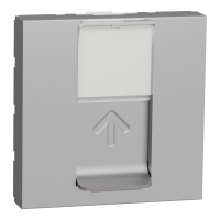  Image Unica - prise RJ45 simple - cat 6A blind&eacute; STP FTP - 2 mod - Alu - m&eacute;ca seul