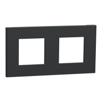  Image Unica D&eacute;co Essentielle - Plaque de finition - Anthracite - 2 postes horiz vert