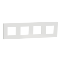  Image Unica D&eacute;co Essentielle - Plaque de finition - Blanc - 4 postes horiz vert